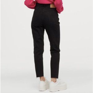 NWOT H&M Mom High Ankle Black Jeans - Sz 4